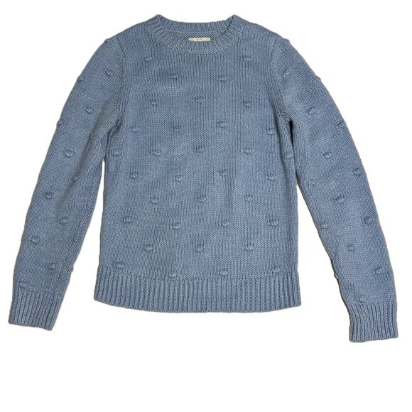 Lucky Brand Blue Bobble Knit Sweater Women’s S Textured Pullover Crew Neck Y2K - Picture 1 of 8